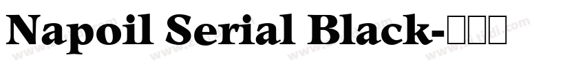 Napoil Serial Black字体转换